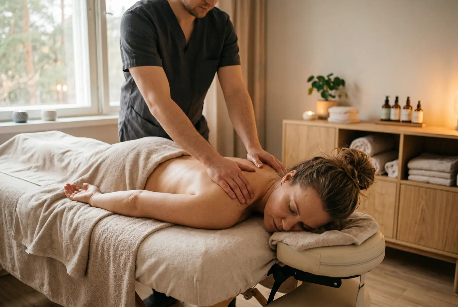 Klassinen hieronta — rentouttava koko kehon hieronta